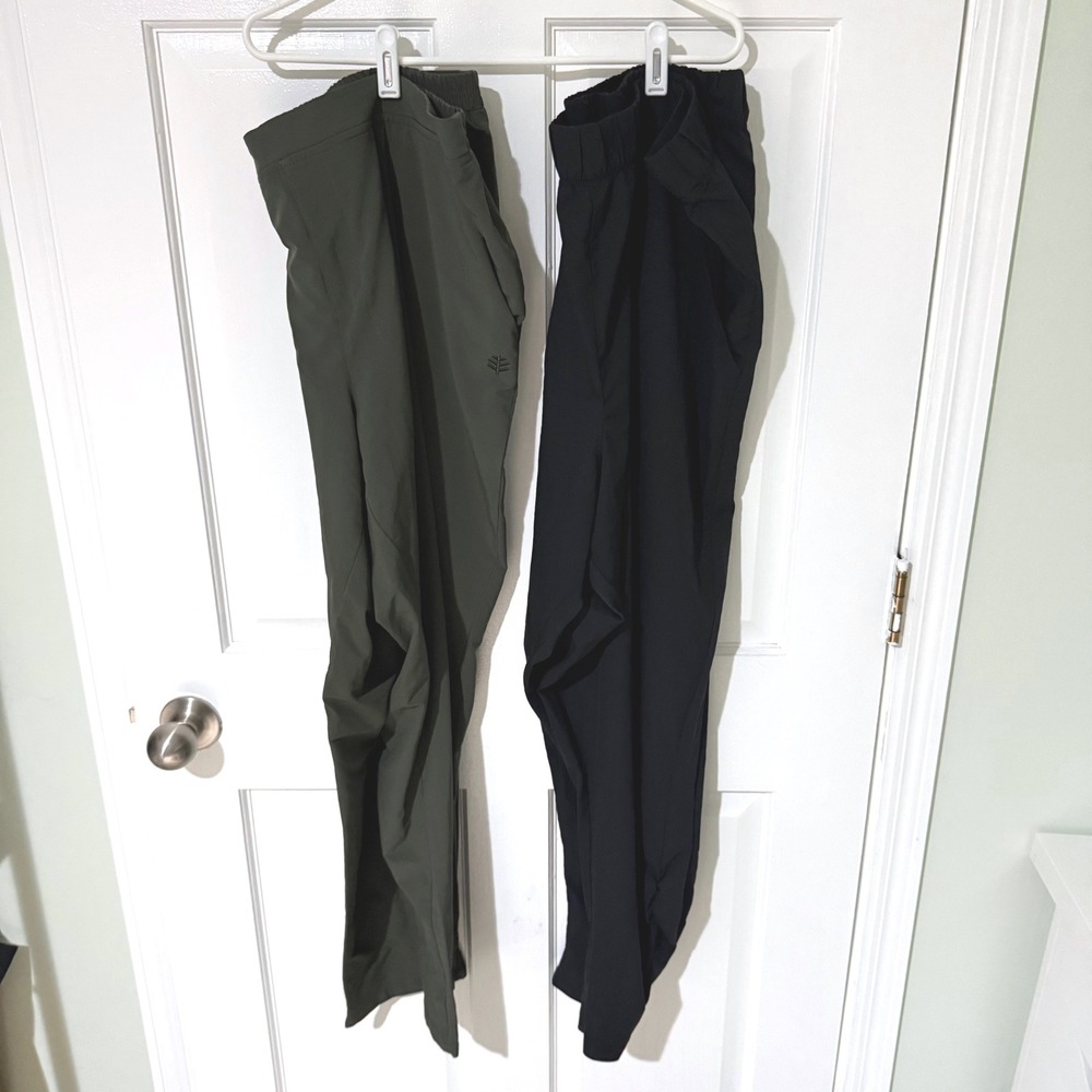 Coolibar Pants Bundle Olive Green Black UPF 50+ Women XL XLG